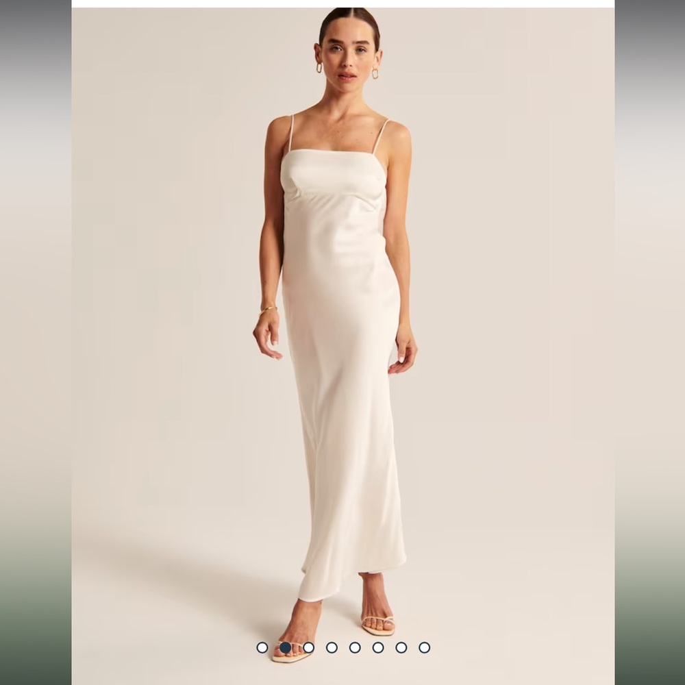 Satin Cowl Back Slip Midi Dress